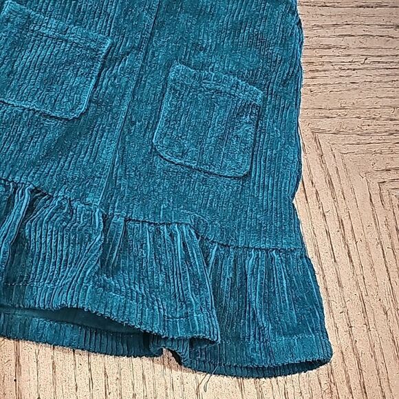 Teal cuduroy overall dress size 4 - Picture 4 of 8